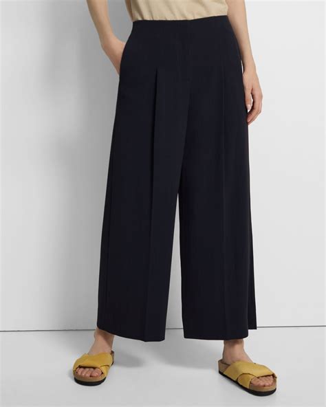 Pleated Crepe Pants 